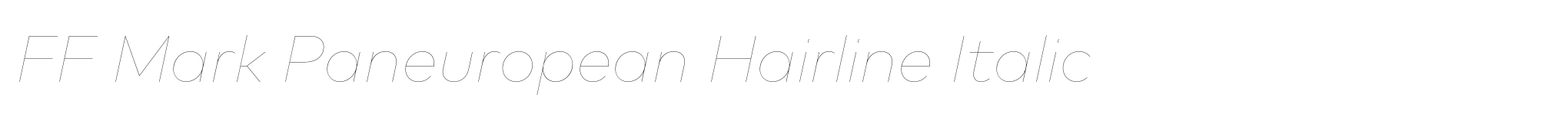 FF Mark Paneuropean Hairline Italic image